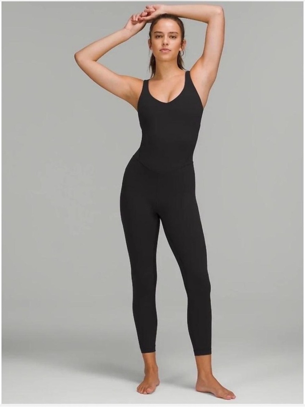 Lululemon Ribbed Align Jumpsuit 25”  Black Size 12